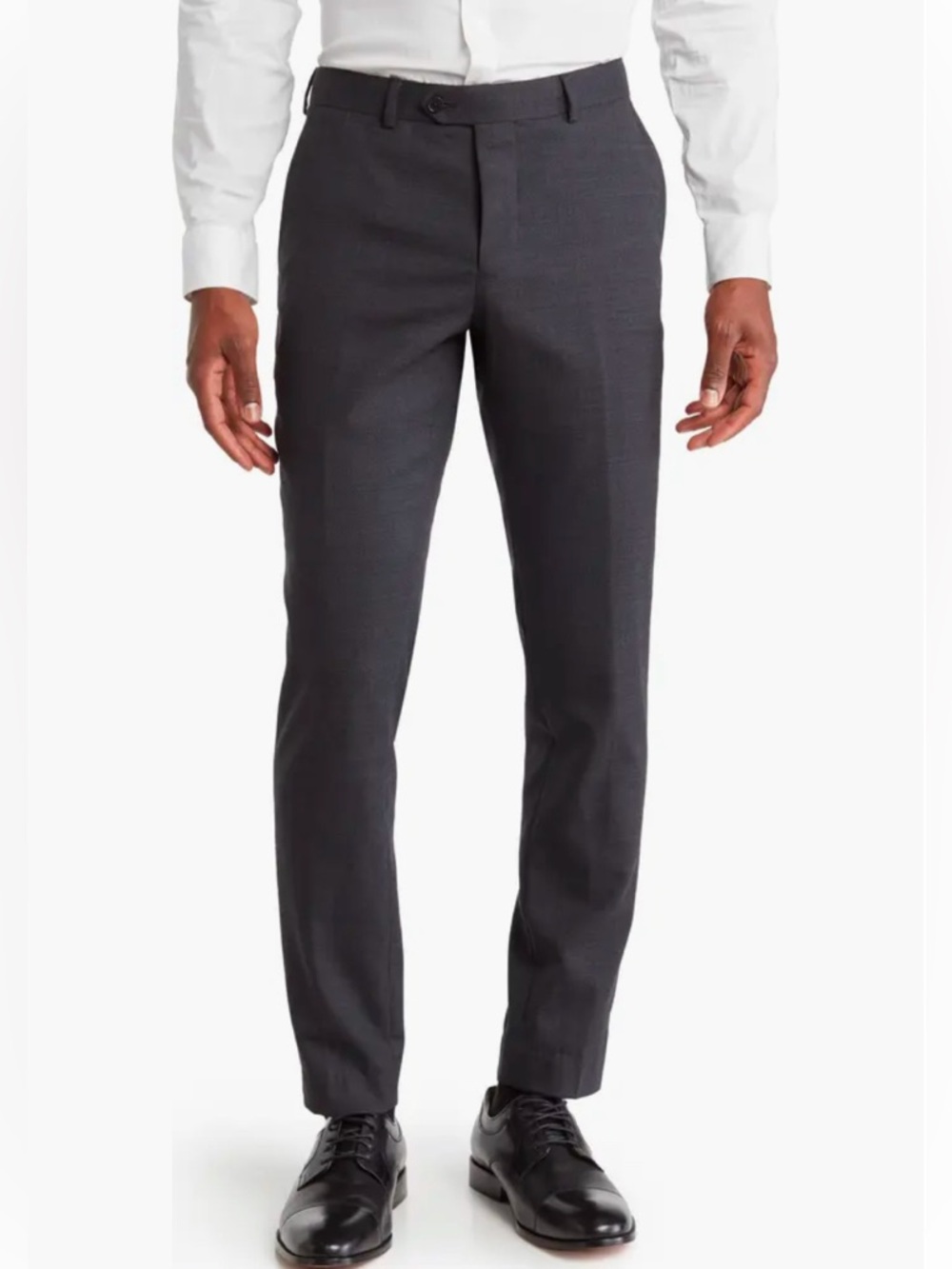 Original Penguin Birdseye Stretch Suit Pants in Charcoal Size 30x30 Wool Blend